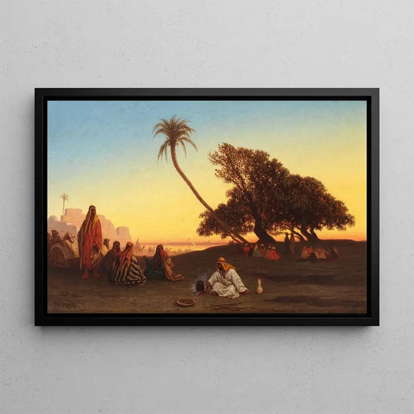 Charles Thodore Frre - Crpuscule aux bords de Nile.webp