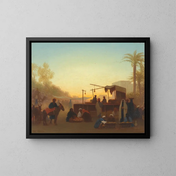 Marcha en El Cairo - Charles Théodore Frère — cuadro enmarcado en la pared