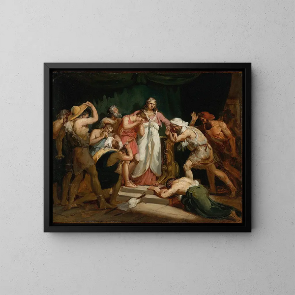 José reconocido por sus hermanos - Charles Thévenin — cuadro enmarcado en la pared