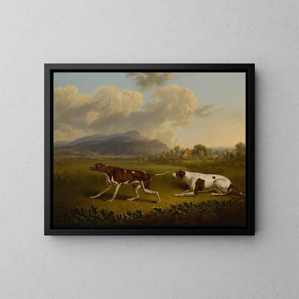 Dos punteros en un paisaje - Charles Towne — cuadro enmarcado en la pared