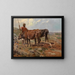Bueyes de labor con campesino - Charles Verlat — cuadro enmarcado en la pared
