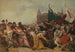The Broken Statue of the Duke of Alba Dragged Through the Streets - Charles Verlat — artwork view