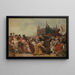 The Broken Statue of the Duke of Alba Dragged Through the Streets - Charles Verlat — framed artwork on a wall