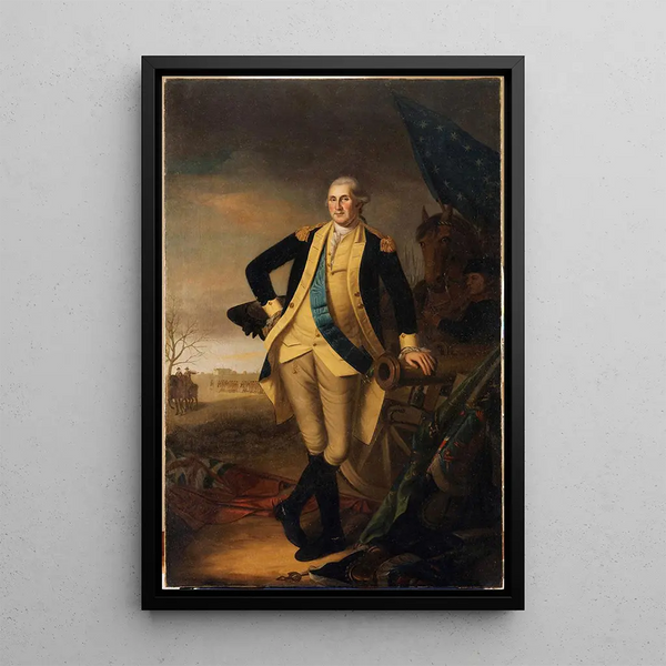 George Washington después de la batalla de Princeton - Charles Willson Peale — cuadro enmarcado en la pared