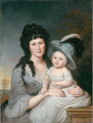 Charles Willson Peale - Mrs John Nicholson Hannah Duncan and John Nicholson Jr.webp
