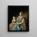 Mme Samuel Mifflin y su nieta Rebecca Mifflin Francis - Charles Willson Peale — cuadro enmarcado en la pared