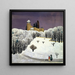 Castillo de Birseck bajo la nieve - Fritz Baumann — cuadro enmarcado en la pared