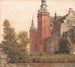 Château de Frederiksborg visto desde el noroeste - Christen Købke — vista de la obra