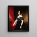 Retrato de la Sra. Quincy - Chester Harding — cuadro enmarcado en la pared