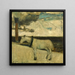White horse - Philibert Cockx — framed artwork on a wall