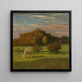 Gray Horse in front of trees in the meadow - Heinrich Nauen — framed artwork on a wall