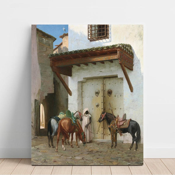 Reproduction of the painting Horses Held by a Slave (The Halt) - Jean-Léon Gérôme