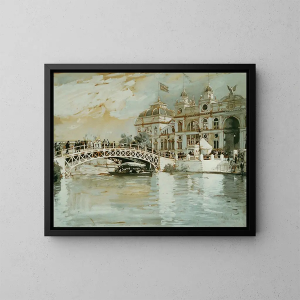 Exposition colombienne de Chicago - Childe Hassam — cuadro enmarcado en la pared