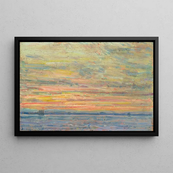 Evening, Shoals Islands - Childe Hassam — framed artwork on a wall