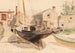 Casas de pescadores Swampscott - Childe Hassam — vista de la obra