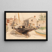 Casas de pescadores Swampscott - Childe Hassam — cuadro enmarcado en la pared