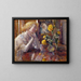Roses Marchal Niel - Childe Hassam — framed artwork on a wall
