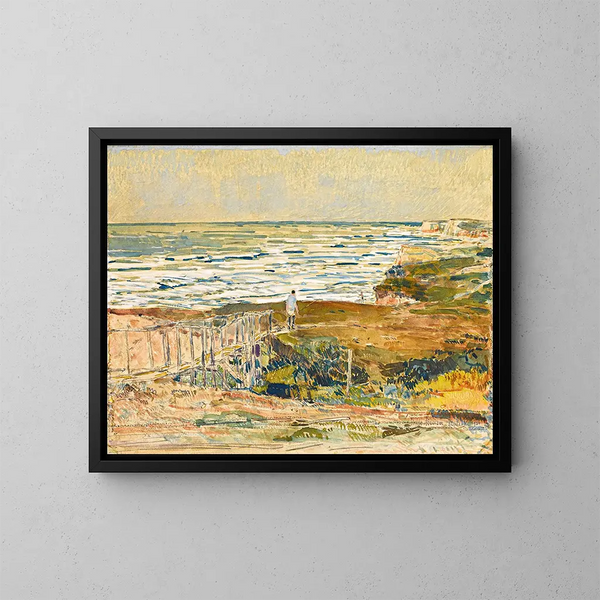 Pescador de Montauk - Childe Hassam — cuadro enmarcado en la pared