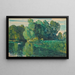 Árboles junto a un lago - Childe Hassam — cuadro enmarcado en la pared