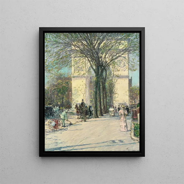 the Washington Arch Source - Childe Hassam — framed artwork on a wall