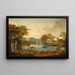 Procession near a Lake - Qing Dynasty Chinese — framed artwork on a wall