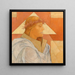Cristo con corona de espinas y halo triangular - Aloys Wach — cuadro enmarcado en la pared