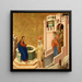 Cristo y la mujer samaritana - Duccio di Buoninsegna — cuadro enmarcado en la pared