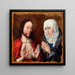 Christ showing his mother the wounds of the nails in his hands - Albrecht Bouts — framed artwork on a wall