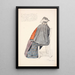 Reproduction of the painting of a seated woman seen from behind - Christen Dalsgaard
