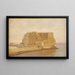 Castel dell'Ovo en Nápoles - Christen Købke — cuadro enmarcado en la pared