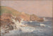 un Cuadro de mar agitada en una costa rocosa en Capri - Christen Købke — vista de la obra