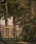 La puerta del jardín de la casa de los artistas en Blegdammen - Christen Købke — vista de la obra