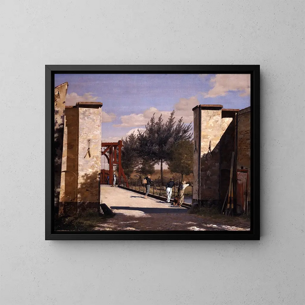 La puerta norte de la ciudadela - Christen Købke — cuadro enmarcado en la pared
