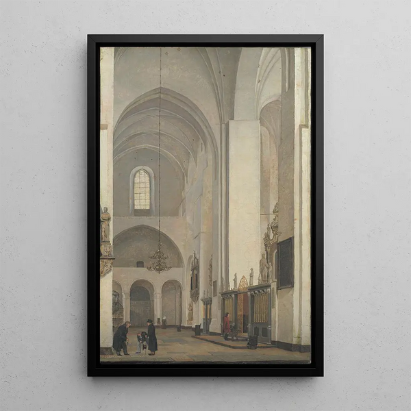 Reproducción del cuadro El transepto de la catedral de Aarhus - Christen Købke