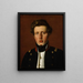 Valdemar Hjartvar Købke 1813-1893 el hermano del artista - Christen Købke — cuadro enmarcado en la pared