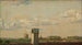 Vista desde una ventana en Toldbodvej en dirección a la fortaleza en Copenhague - Christen Købke — vista de la obra