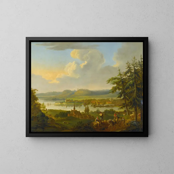 Kristiania desde Ekebergåsen - Christian August Lorentzen — cuadro enmarcado en la pared