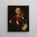 Retrato de Augusto III, rey sajón de Polonia - Christian Benjamin Müller — cuadro enmarcado en la pared