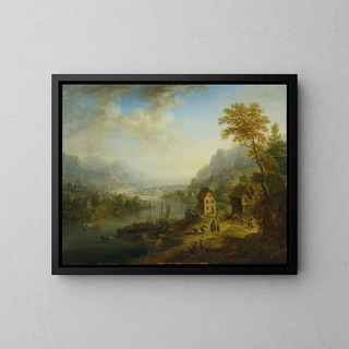 Christian Georg Schtz the elder - Landscape with River.webp