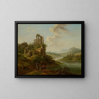 Christian Georg Schtz the elder - Landscape with Temple Ruin.webp