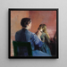 Una madre peinando el cabello de su pequeña hija - Christian Krohg — cuadro enmarcado en la pared