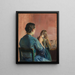Tresser sus cabellos - Christian Krohg — cuadro enmarcado en la pared