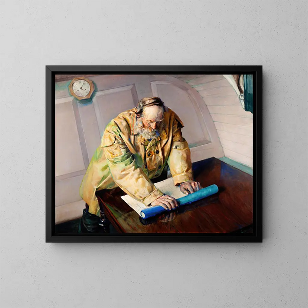 Eaux difíciles - Christian Krohg — cuadro enmarcado en la pared
