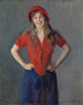 Retrato del pintor Oda Krohg b. Lasson - Christian Krohg — vista de la obra