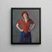 Retrato del pintor Oda Krohg b. Lasson - Christian Krohg — cuadro enmarcado en la pared