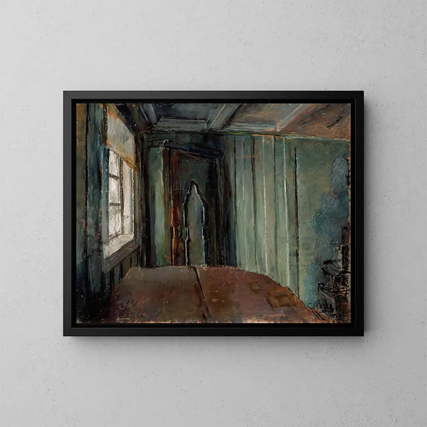 La sala verde - Christian Krohg — cuadro enmarcado en la pared