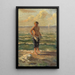 Boy by the Lake - Christian Landenberger — framed artwork on a wall