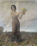 Niña con un ramo de flores como alegoría de la primavera - Christian Landenberger — vista de la obra
