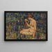 Nu femenino con ramo de flores amarillas Niña en el prado - Christian Rohlfs — cuadro enmarcado en la pared