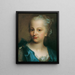 Niña con vestido azul - Christian Seybold — cuadro enmarcado en la pared